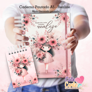 Caderno Pautado A5 + Bloquinho A6 – Realize