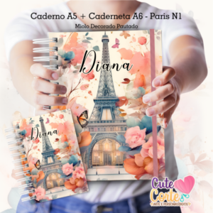 Caderno Pautado A5 + Caderneta A6 – Paris1