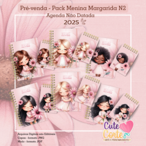 Pack – MENINAS E MARGARIDA N2 - Agenda Não Datada (ATUALIZAÇÃO 2026)