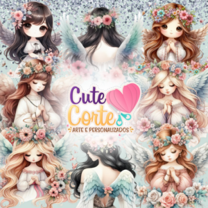 Kit Digital – Anjos – Papéis Digitais e Cliparts