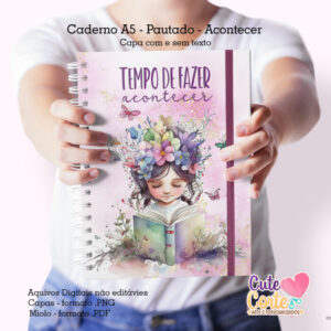 Caderno Pautado A5 – Decorado - Acontecer