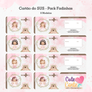 Cartão do SUS – Fadinhas - 8 Modelos