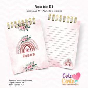 Bloquinho A6 - Arco-íris N1