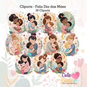 Pack Cliparts - Feliz Dia das Mães