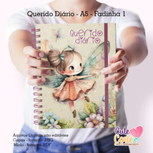 Querido Diário A5 + Bloquinho A6 – Fadinha