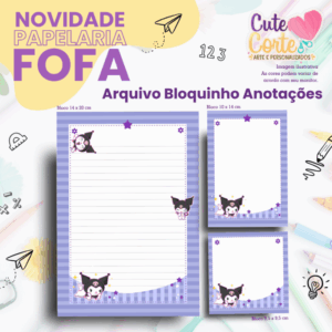 Pack Papelaria Fofa - Bloquinhos - Kumaru N.1