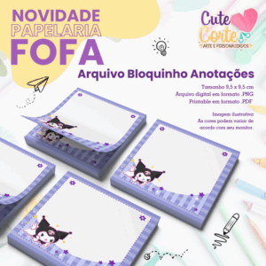 Bloquinho - 95x95mm - Kumaru - Papelaria Fofa