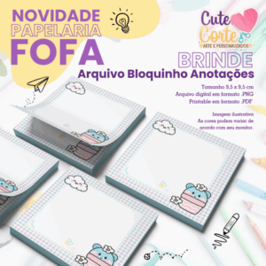 Bloquinho - 95x95mm - Jardim Pet - Papelaria Fofa