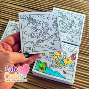 Bloquinho - 90x90mm - Lembrancinha de Colorir Amigos - Modelo N1