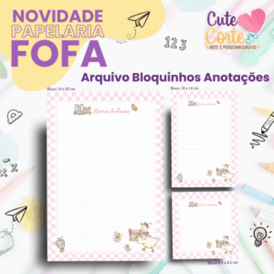 Pack Papelaria Fofa - Bloquinhos - Patinha
