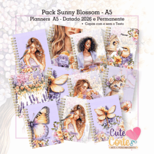 Pack Sunny Blossom - Planners A5 - Datado e Permanente (11modelos de Capas)