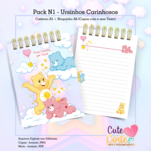 Bloquinho A6 - Ursinhos Carinhosos N1