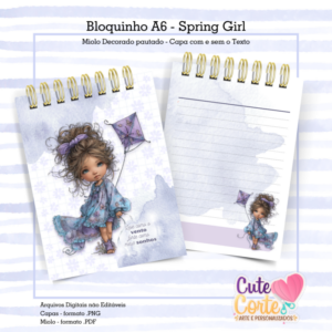 Bloquinho A6 - Spring Girl