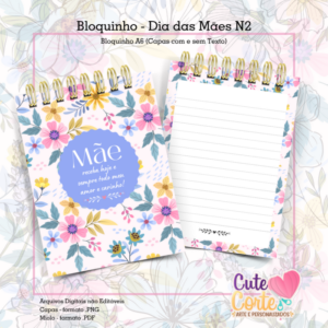 Bloquinho A6 - Dia das Mães N2 - Amor e Carinho