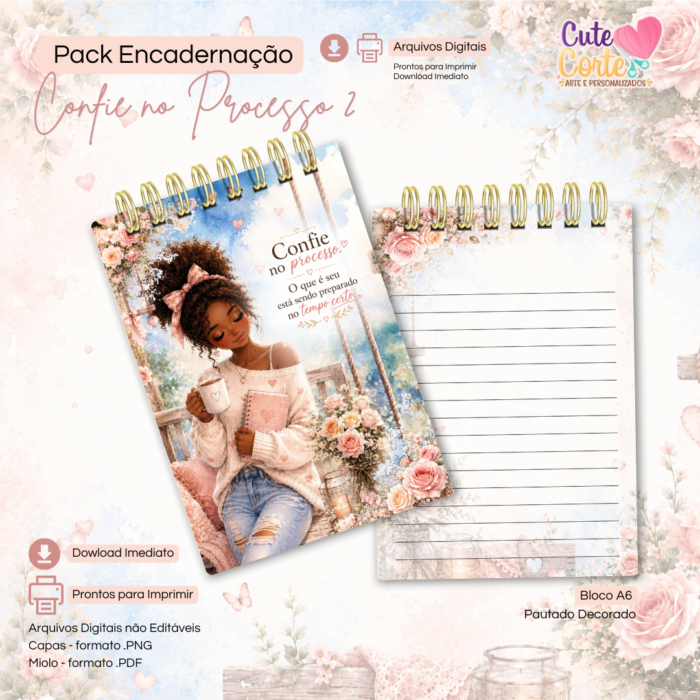 Confie no Processo N2 - Caderno Pautado A5 + Bloquinho A6 + Extras - Imagem 5