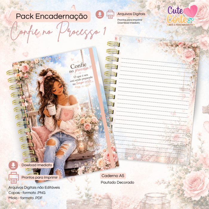 Confie no Processo N1 - Caderno Pautado A5 + Bloquinho A6 + Extras - Imagem 3