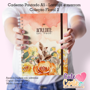 Acredite em Você - Caderno Pautado A5  + Bloquinho A6