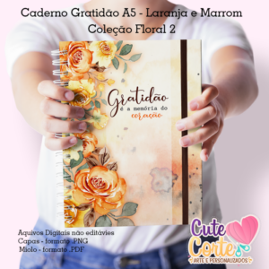 Acredite em Você - Caderno Gratidão A5  + Bloquinho A6