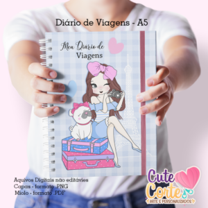 Diário de Viagem - Diário A5 + Bloquinho A6