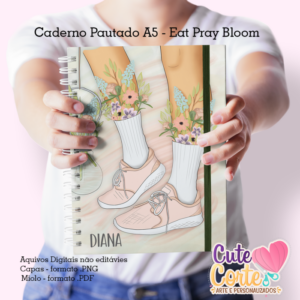 Eat Pray Bloom - Caderno A5 + Bloquinho A6