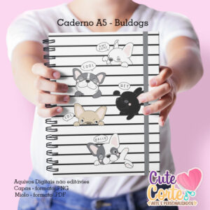 Buldogs - Caderno A5 + Bloquinho A6