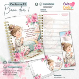 Bom Dia N1 - Caderno Pautado A5 + Extras