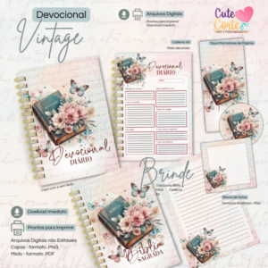 Devocional Vintage - Devocional A5 + Caderno Pautado A5