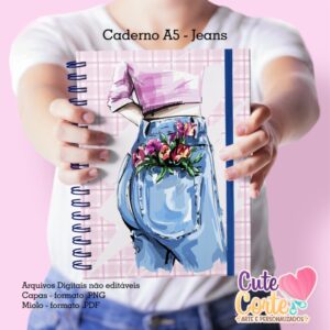 Jeans - Caderno A5 + Bloquinho A6