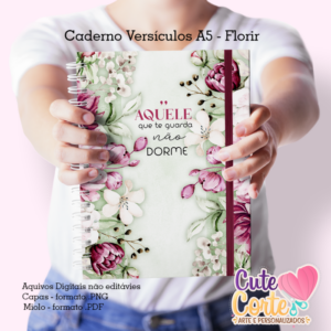 Florir N2 - Caderno Versículos A5  + Caderneta A6