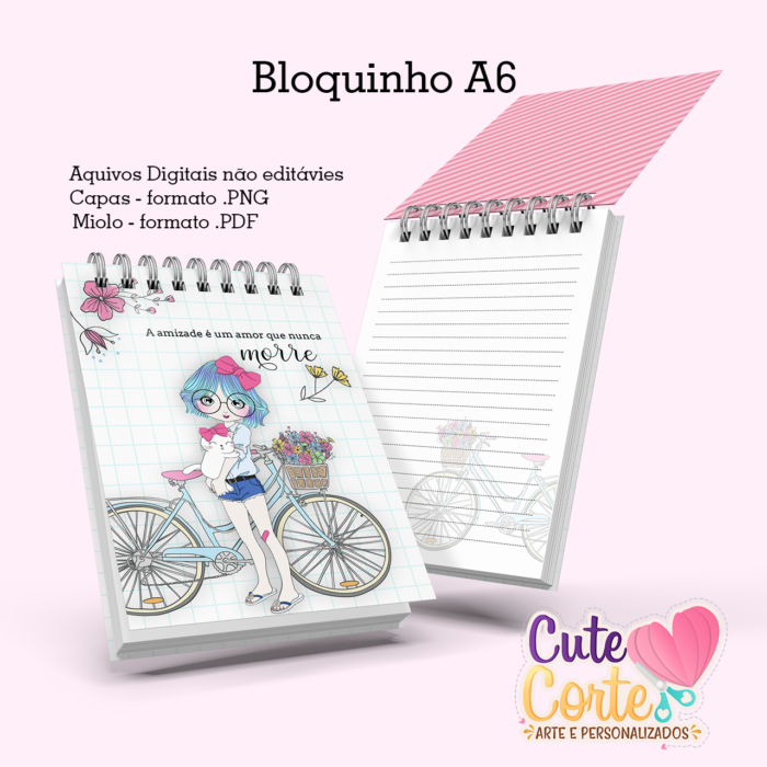 Amizade - Caderno A5 + Bloquinho A6 - Imagem 4