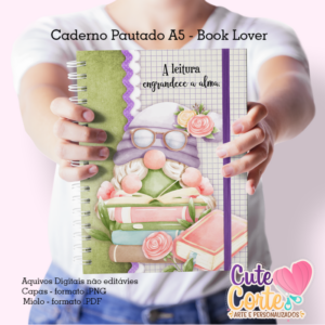 Book Lover - Caderno A5 + Bloquinho A6
