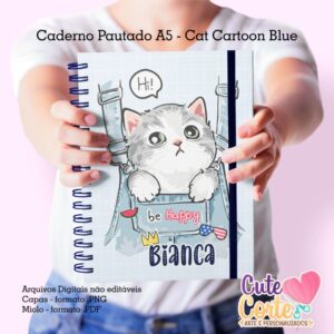Be Happy Blue - Caderno A5 + Bloquinho A6