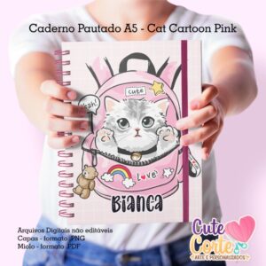 Be Happy Pink - Caderno A5 + Bloquinho A6