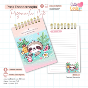 Bloquinho A6 - Preguicinha Cute