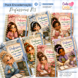 Pack Professores N3 - A5 - 7 Capas / 1 Miolo