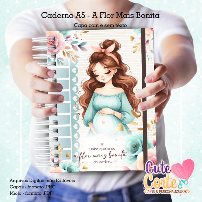 Caderno A5 _ A Flor Mais Linda